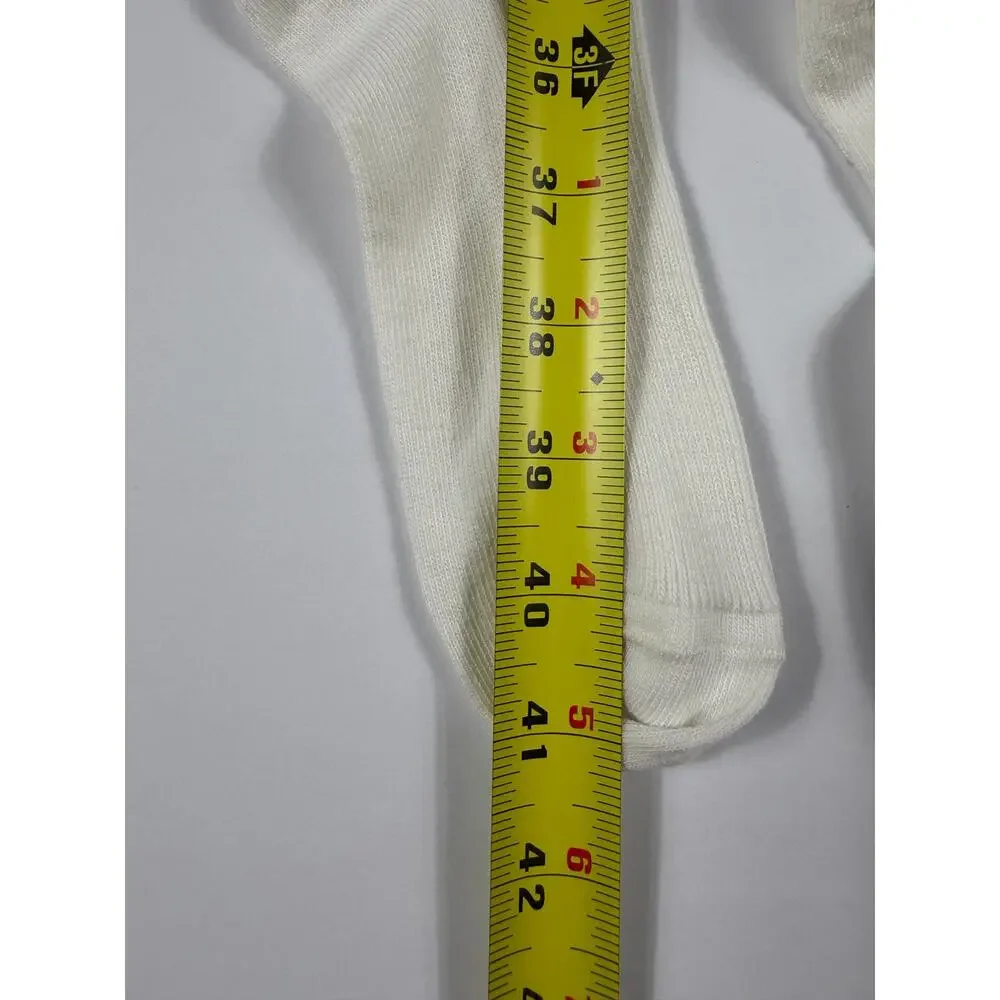 Hanna Andersson Girls Footed Cotton Tights Ivory White Size 8 Fits like size 14